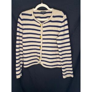 rag bone Nancy Striped Knit Button Front Cardigan Sweater Women's Medium